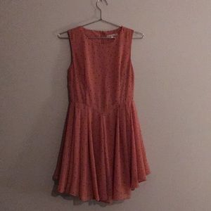 Pink polka dotted dress